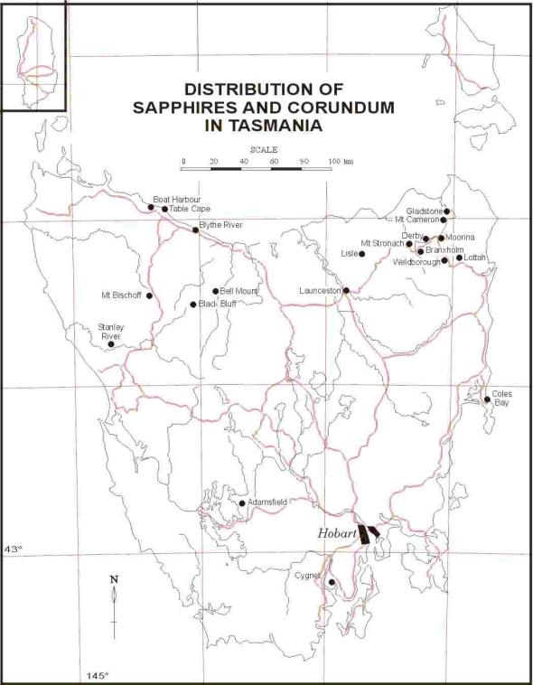 Sapphires and Corundum in Tasmania
